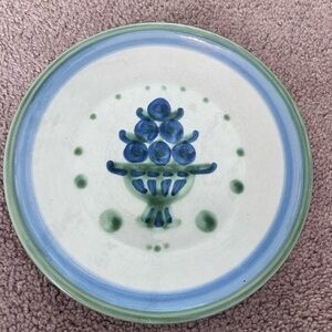 Artisan Blue and Green Ceramic Plate